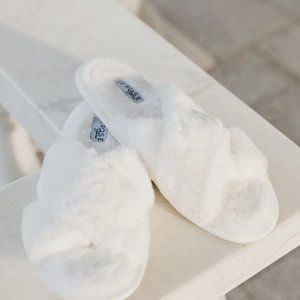 Fluffy Bridal Slippers